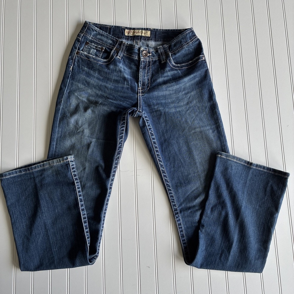 BKE Wendi Sz Fits (30/32) Women's Flare Stretch Distressed Whiskered Western